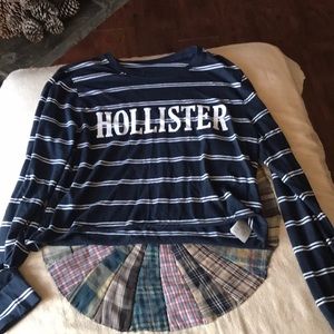 Cropped long sleeve Hollister shirt
